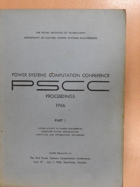 Börje Langefors - PSCC - Power Systems Computation Conference Proceedings 1966 Part 1. [antikvár]