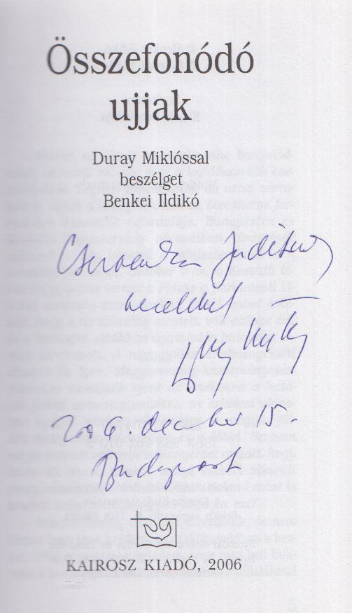 Benkei Ildikó - Összefonódó ujjak (dedikált) [antikvár]