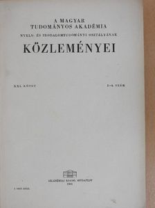 Bihari József - A Magyar Tudományos Akadémia Nyelv- és Irodalomtudományi osztályának közleményei XXI. 1-4. [antikvár]