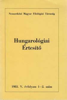 Béládi Miklós, Jankovics József - Hungarológiai Értesítő 1983. V. évfolyam 1-2. szám [antikvár]