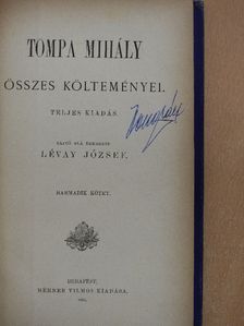 Tompa Mihály - Tompa Mihály összes költeményei III. (töredék) [antikvár]