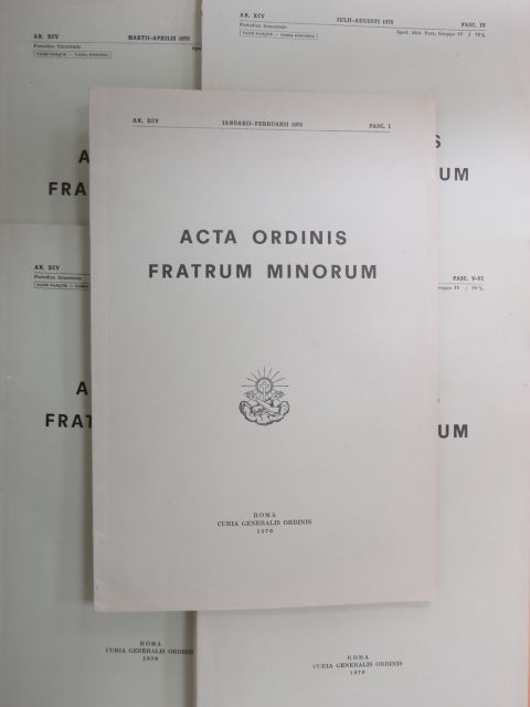 Acta Ordinis Fratrum Minorum Ianuarii-Decembris 1976 [antikvár]