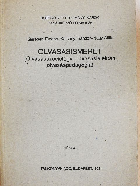 Gereben Ferenc - Olvasásismeret [antikvár]