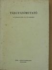 Tárgyszómutató az Új Könyvek 1988. évi 1-36. számaihoz [antikvár]