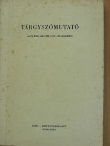 Tárgyszómutató az Új Könyvek 1988. évi 1-36. számaihoz [antikvár]