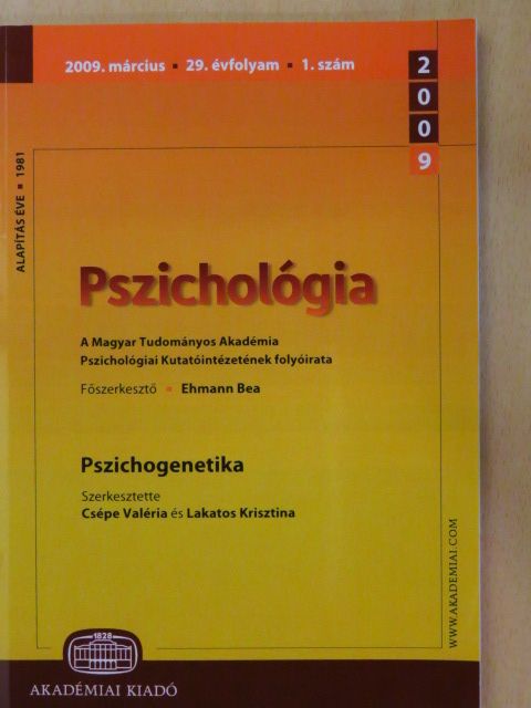 Csépe Valéria - Pszichológia 2009. március [antikvár]
