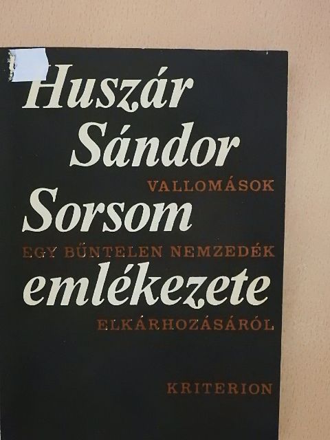 Huszár Sándor - Sorsom emlékezete [antikvár]