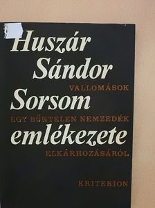 Huszár Sándor - Sorsom emlékezete [antikvár]