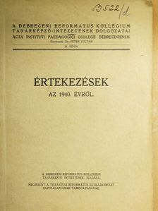 Balassa Iván - Értekezések az 1940. évről [antikvár]