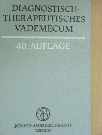 Dr. E. Holstein - Diagnostisch-therapeutisches Vademecum [antikvár]
