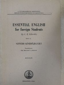 C. E. Eckersley - Essential English for Foreign Students 2. [antikvár]