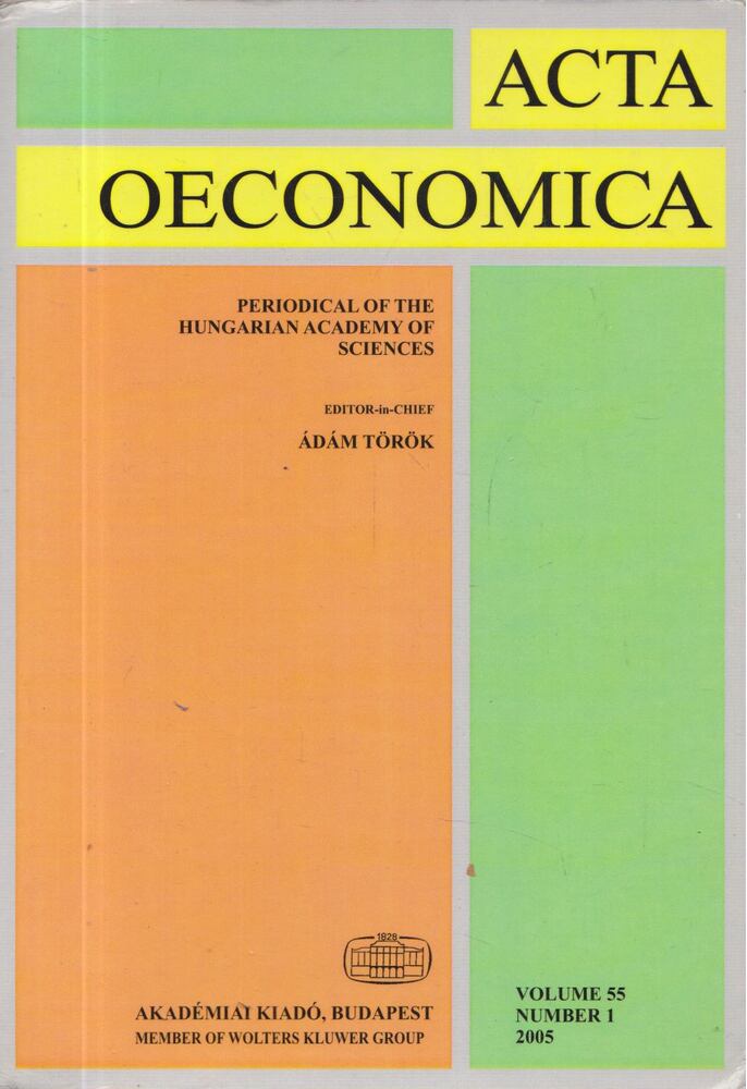 Török Ádám - Acta Oeconomica 1/ 2005 [antikvár]