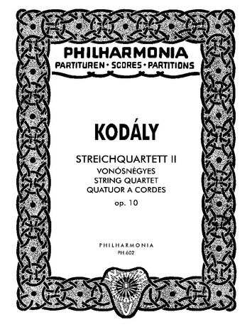 KOD - STREICHQUARTETT II (VONÓSNÉGYES) OP.10 TASCHENPARTITUR