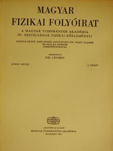 Gáspár Rezső - Magyar Fizikai Folyóirat XXXIII. kötet 2. füzet [antikvár]