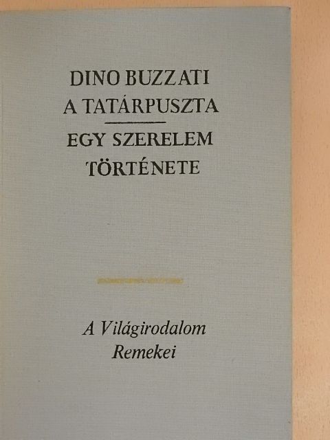 Dino Buzzati - A tatárpuszta/Egy szerelem története [antikvár]