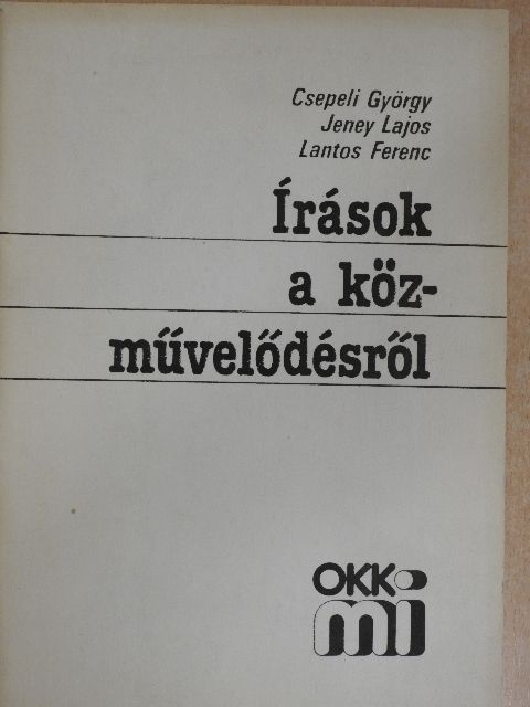 Csepeli György - Írások a közművelődésről [antikvár]