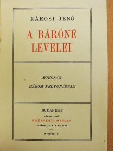Rákosi Jenő - A báróné levelei [antikvár]