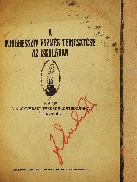 Ágoston Péter - A progressziv eszmék terjesztése az iskolában [antikvár]