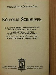 H. Bernstein - Külföldi szinművek III. [antikvár]