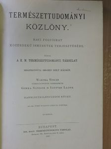 Természettudományi Közlöny 1907. január-december/Pótfüzetek a Természettudományi Közlönyhöz 1907. január-december [antikvár]