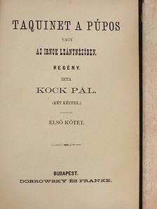 Kock Pál - Taquinet a púpos vagy az írnok leánynézőben I-II. [antikvár]