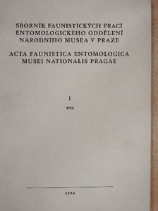 Albert Pintera - Acta Faunistica Entomologica Musei Nationalis Pragae 1956/1. [antikvár]