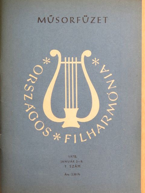 Országos Filharmónia Műsorfüzet 1978/1. [antikvár]