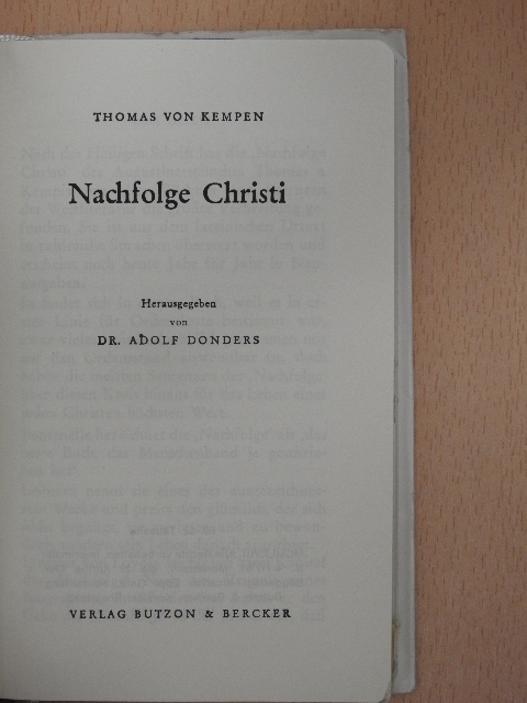 Thomas von Kempen - Nachfolge Christi [antikvár]