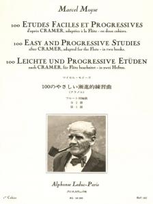 MOYSE, MARCEL - 100 ETUDES FACILES ET PROGRESSIVES D`APRES CRAMER POUR FLUTE 1 er CAHIER