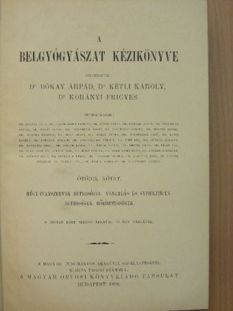 Dr. Csatáry Ágost - A belgyógyászat kézikönyve V. [antikvár]
