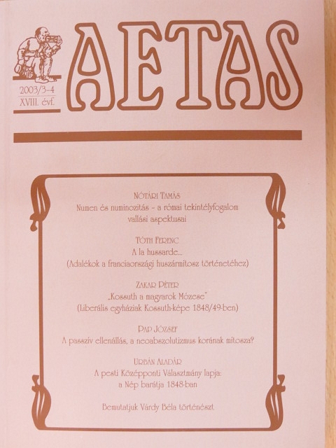 Balogh László - Aetas 2003/3-4. [antikvár]