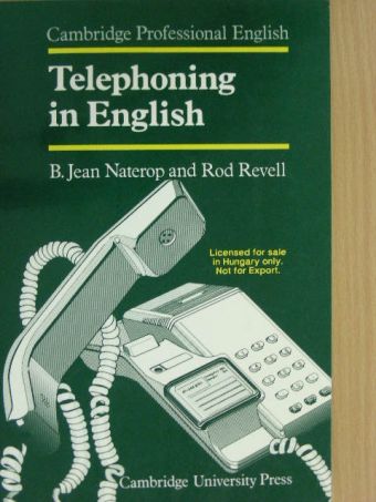 B. Jean Naterop - Telephoning in English [antikvár]