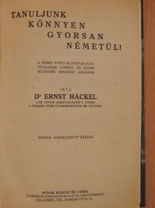 Dr. Ernst Häckel - Tanuljunk könnyen, gyorsan németül! [antikvár]