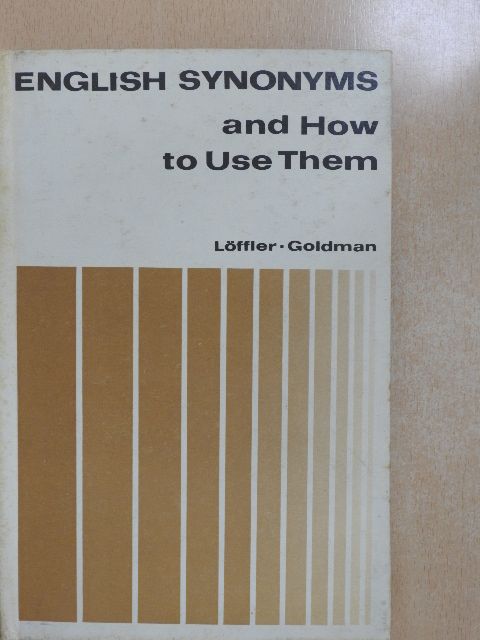 Hans Löffler - English synonyms and how to use them [antikvár]