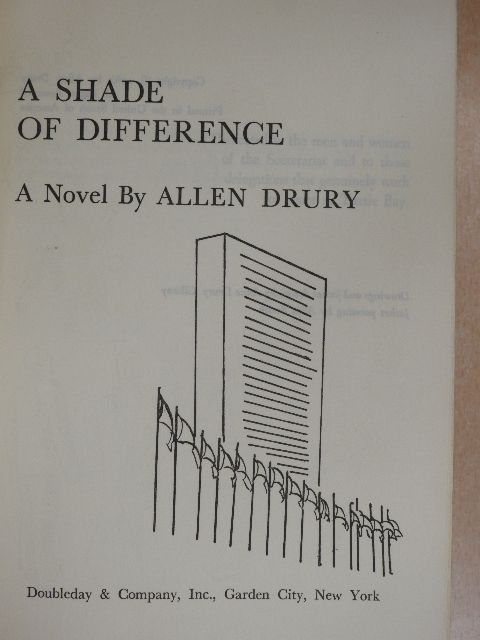 Allen Drury - A Shade of Difference [antikvár]