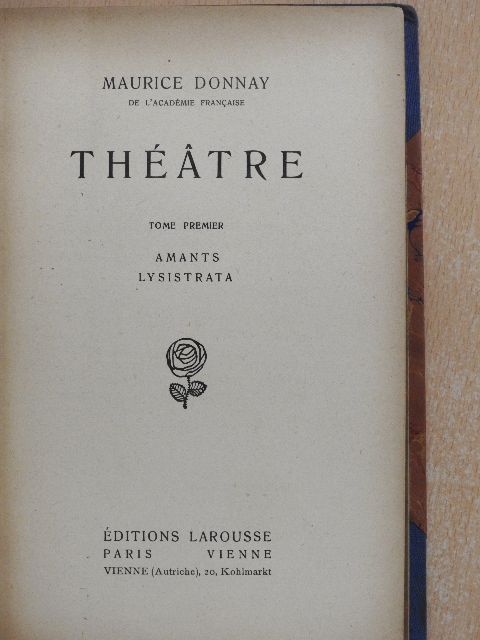 Maurice Donnay - Théatre I. [antikvár]
