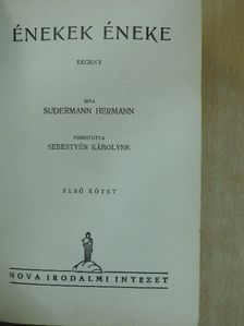 Sudermann Hermann - Énekek éneke I-II. [antikvár]