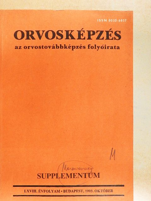 Dr. Cholnoky Péter - Orvosképzés 1993. október Supplementum [antikvár]