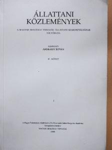 B. Muskó Ilona - Állattani Közlemények 81. [antikvár]