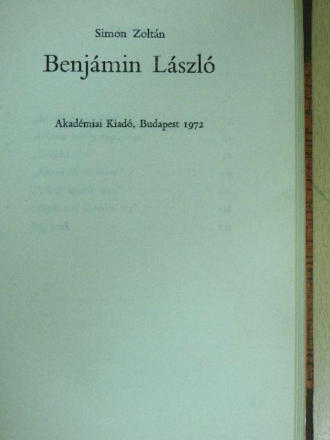 Simon Zoltán - Benjámin László [antikvár]