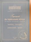 Dr. Tóth Szergej - Tanrend és tájékoztató könyv főiskolai hallgatók részére - Nappali tagozat 2004/2005. tanév [antikvár]