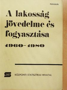 Juhász Jánosné - A lakosság jövedelme és fogyasztása 1960-1980 [antikvár]