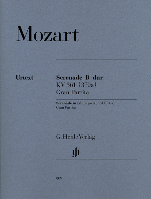 MOZART, W,A, - SERENADE B-DUR KV 361 (370a) GRAN PARTITA (15 INSTR.) URTEXT, STIMMEN