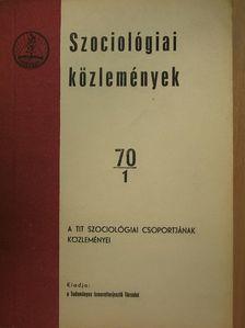 Szociológiai közlemények 70/1. [antikvár]