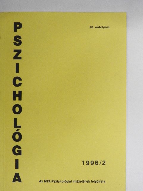Kállai János - Pszichológia 1996/2. [antikvár]