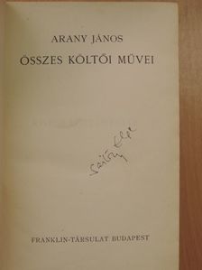 Arany János - Arany János összes költői művei (rossz állapotú) [antikvár]