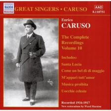 CARUSO; FAURÉ; TCHAIKOVSKY - THE COMPLETE RECORDINGS VOL.10 CD ENRICO CARUSO