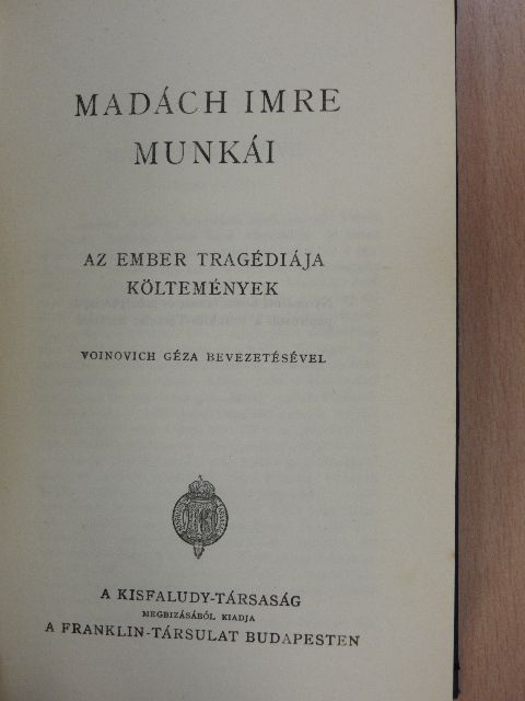 Madách Imre - Madách Imre munkái [antikvár]