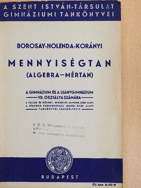 Borosay Dávid - Mennyiségtan [antikvár]