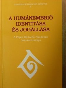 Adriano Pessina - A humánembrió identitása és jogállása [antikvár]